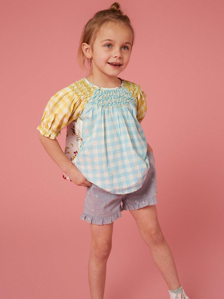 Jasmine Top Kids in IVORY MLT - MODEL FRONT