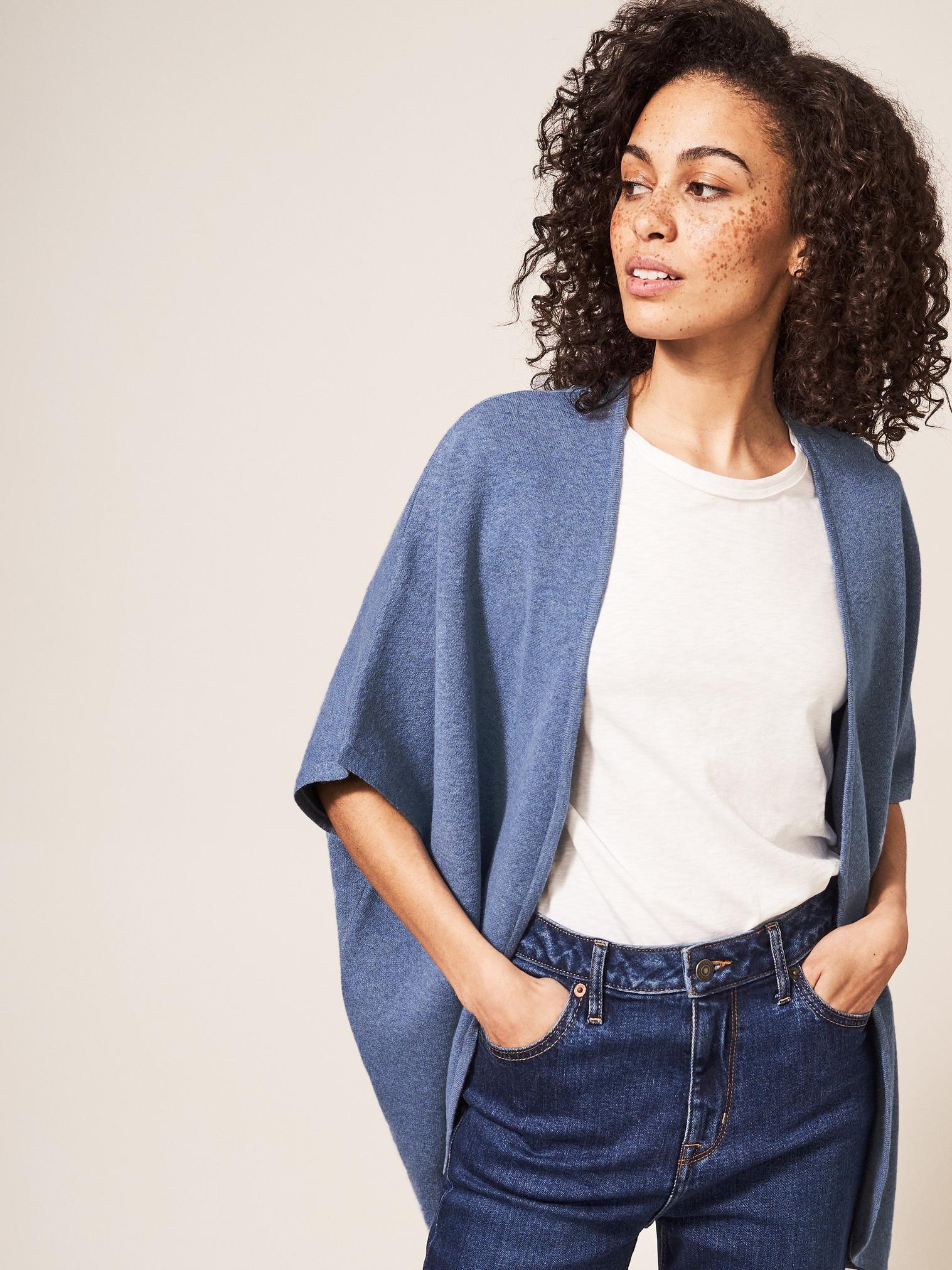 Cocoon Cardi in DUS BLUE - LIFESTYLE