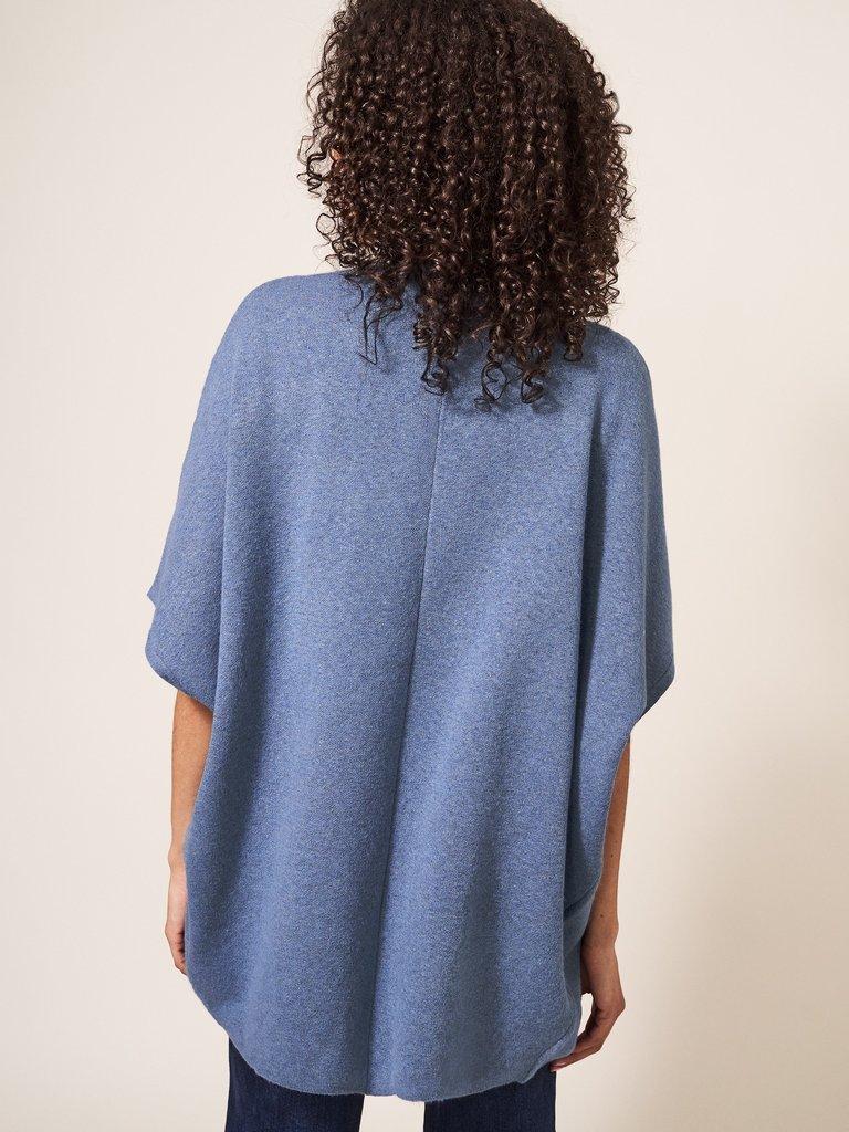 Cocoon Cardi in DUS BLUE - MODEL BACK