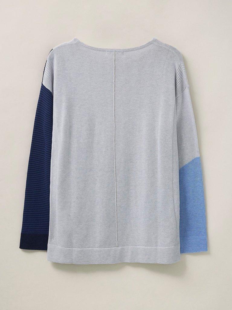 Olivia Abstract Jumper in GREY MLT - FLAT BACK