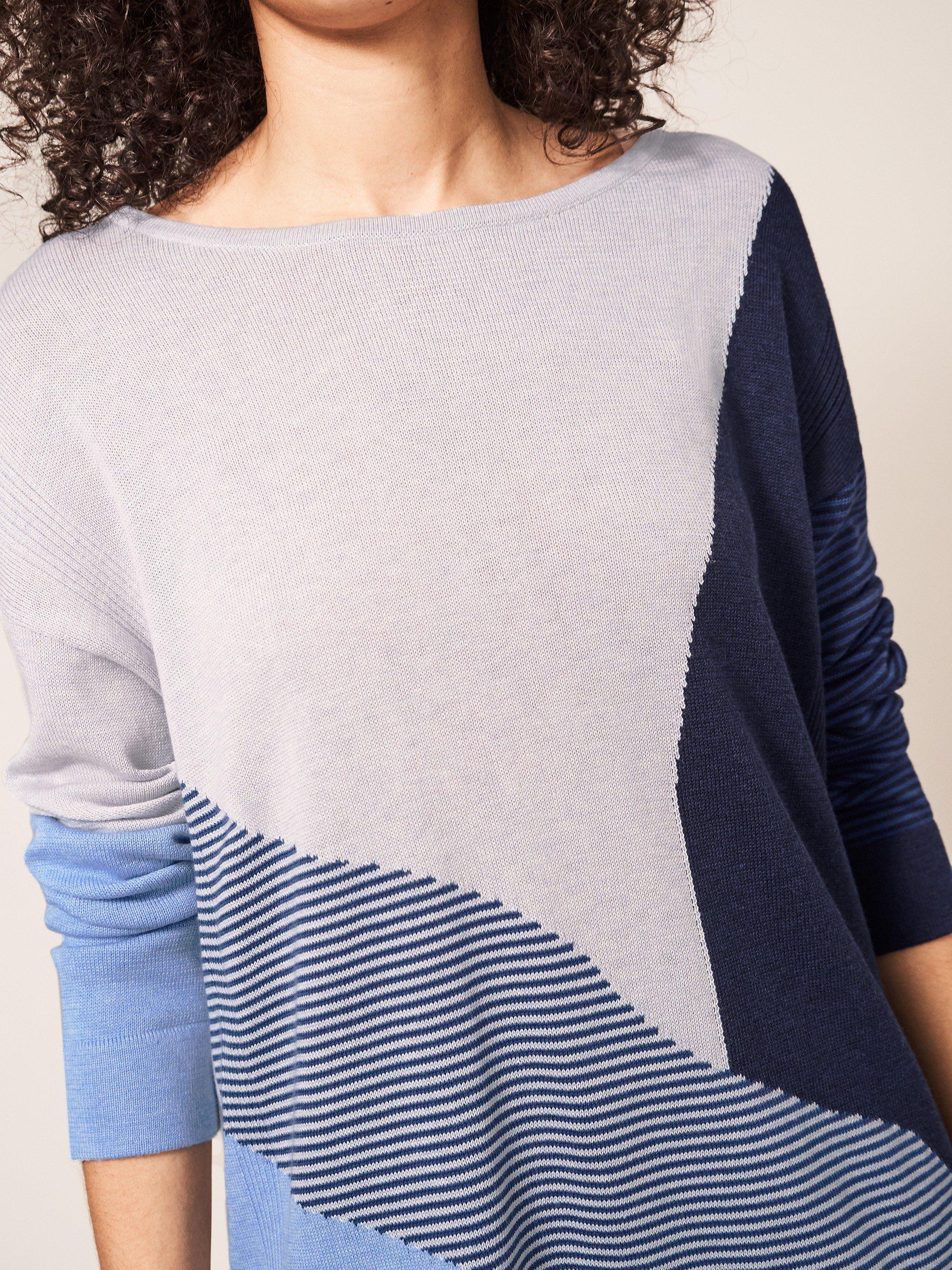 Olivia Abstract Jumper in GREY MLT - LIFESTYLE