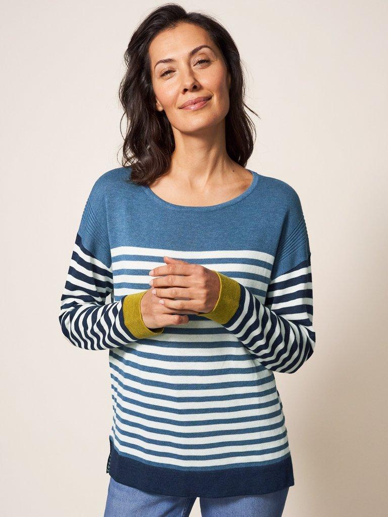 Multi coloured clearance striped jumper womens