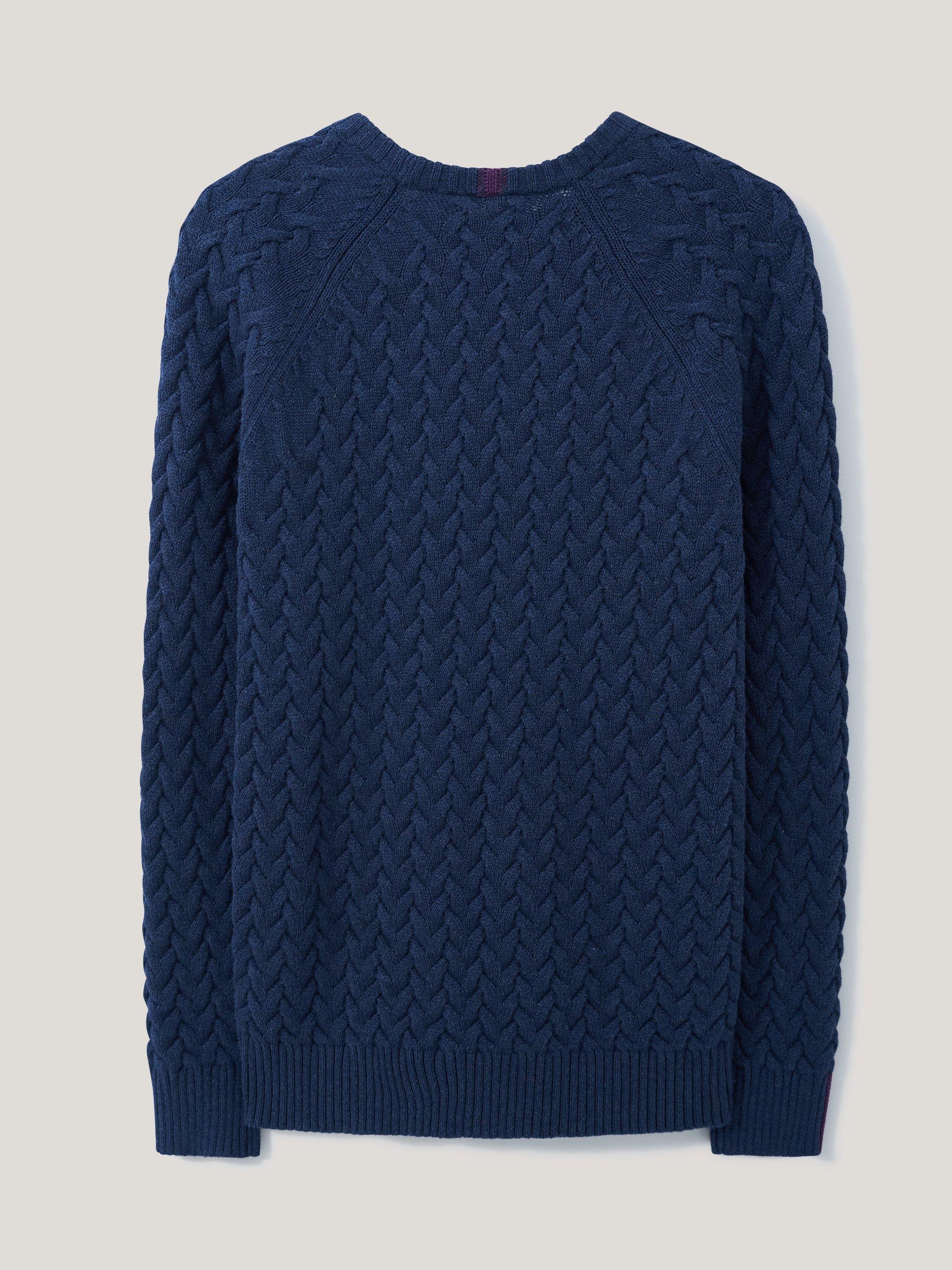 Monmouth Cable in DARK NAVY - FLAT BACK