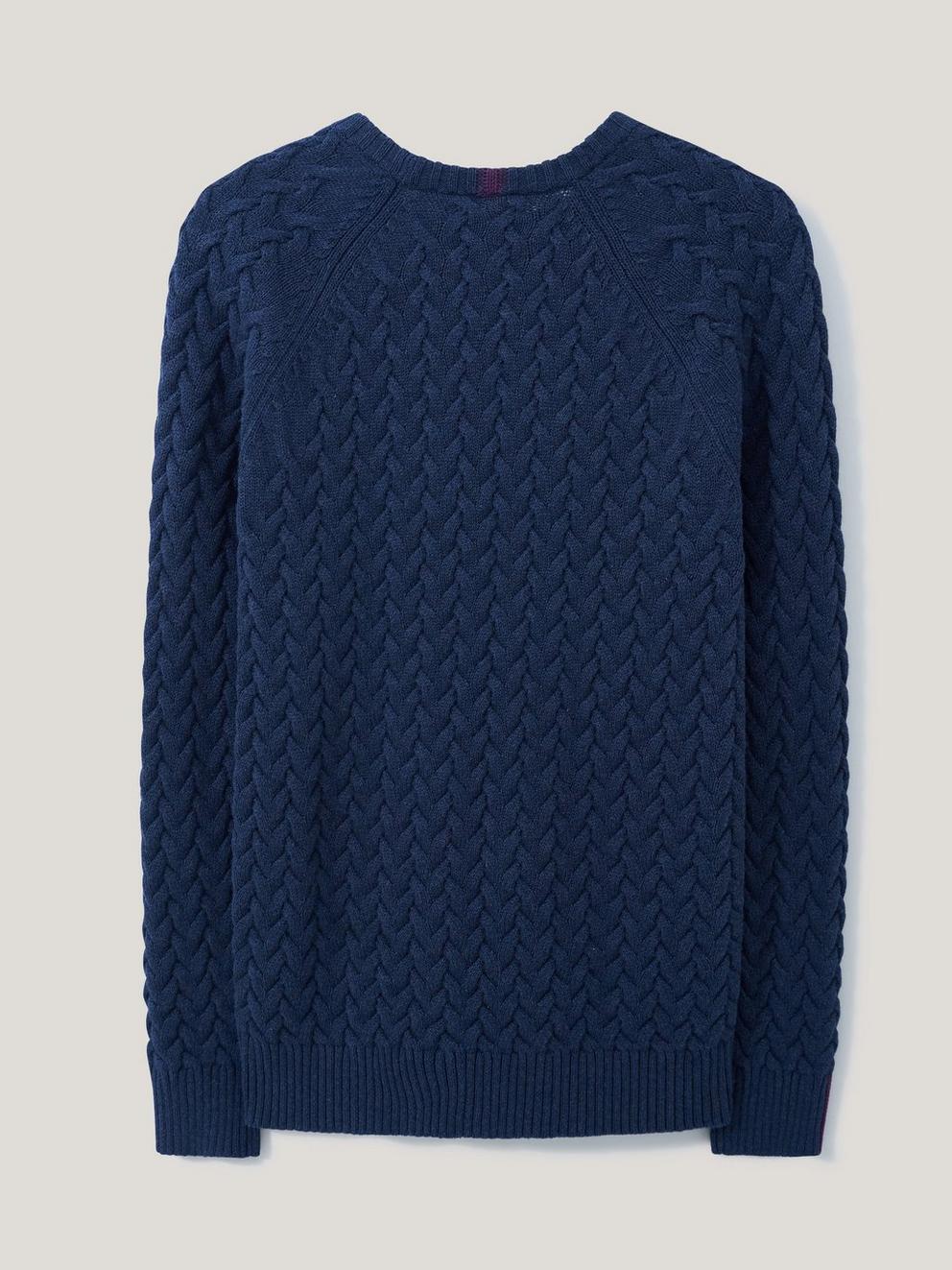 Monmouth Cable in DARK NAVY - FLAT BACK