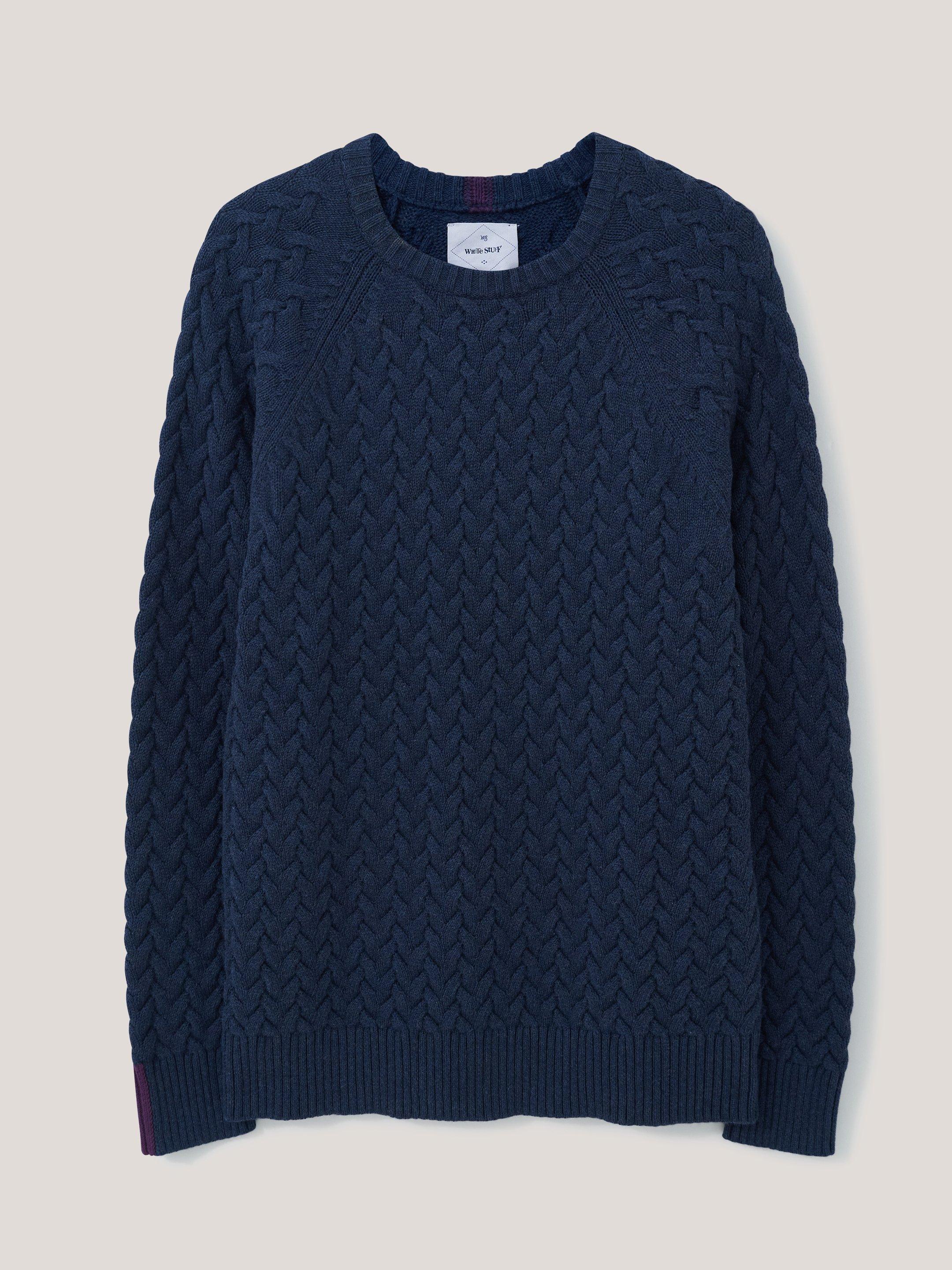 Monmouth Cable in DARK NAVY - FLAT FRONT