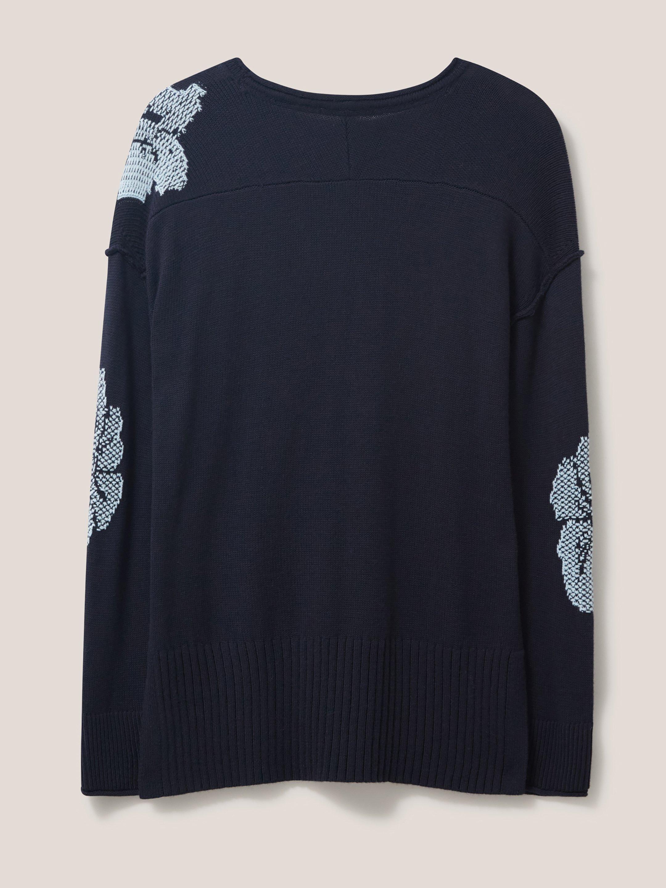 Blossoming Woodland Jumper in NAVY MULTI - FLAT BACK