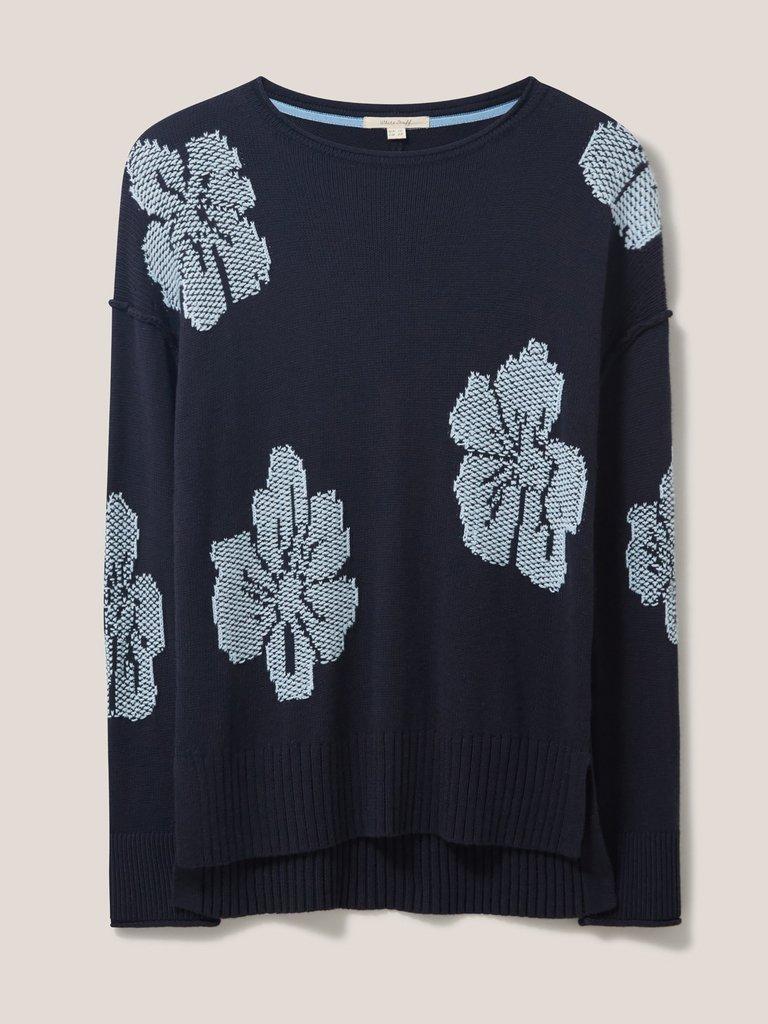 Blossoming Woodland Jumper in NAVY MULTI - FLAT FRONT