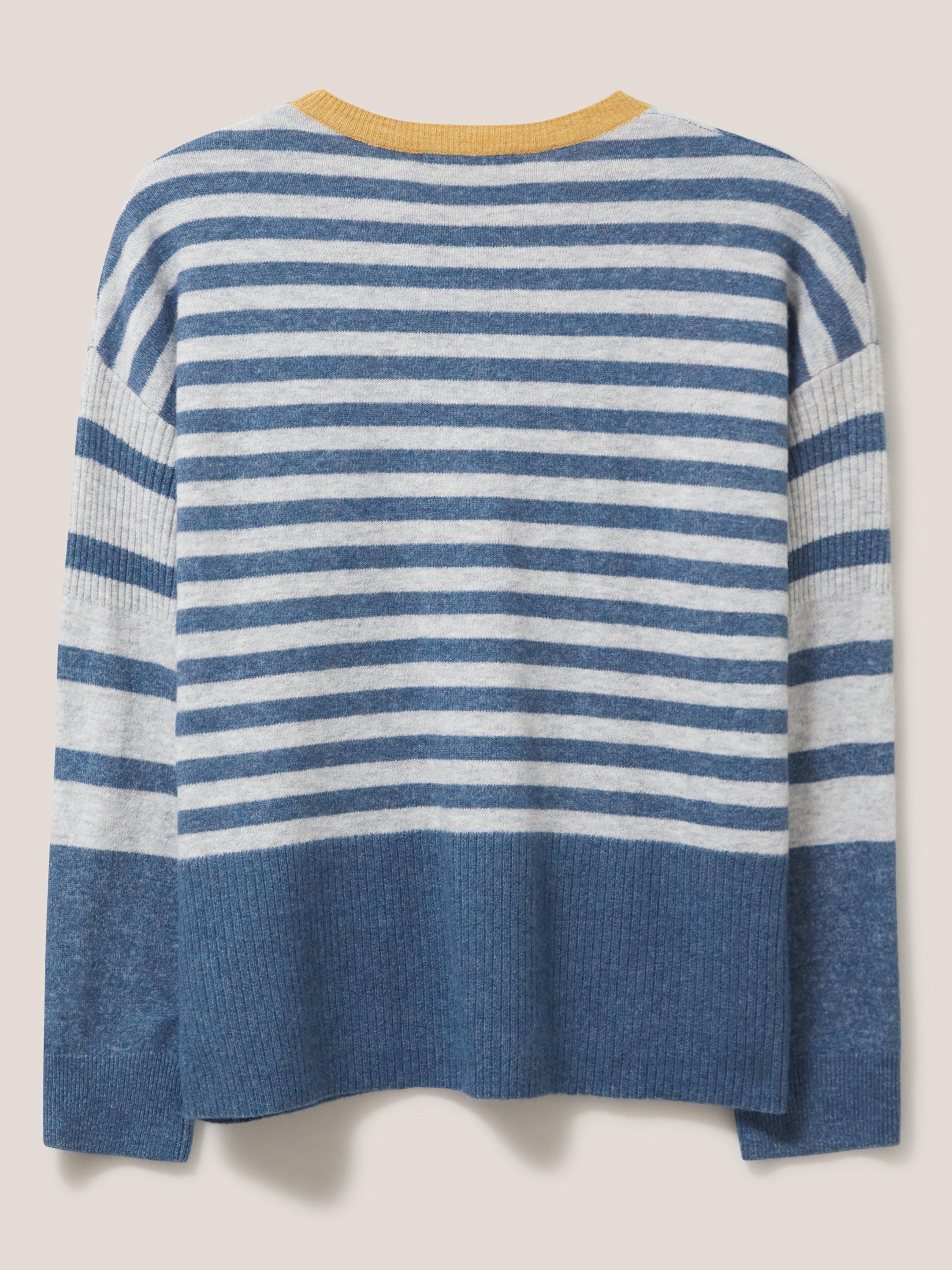 COSY JUMPER in BLUE MLT - FLAT BACK