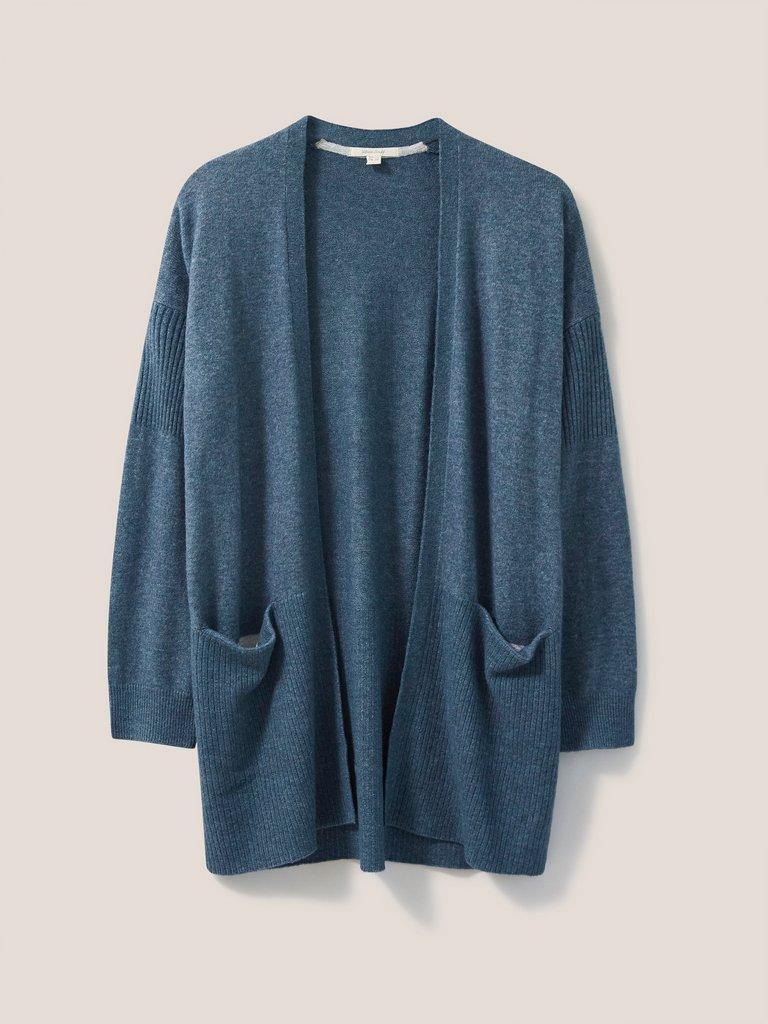 Cosy Cardi in DUS BLUE - FLAT FRONT