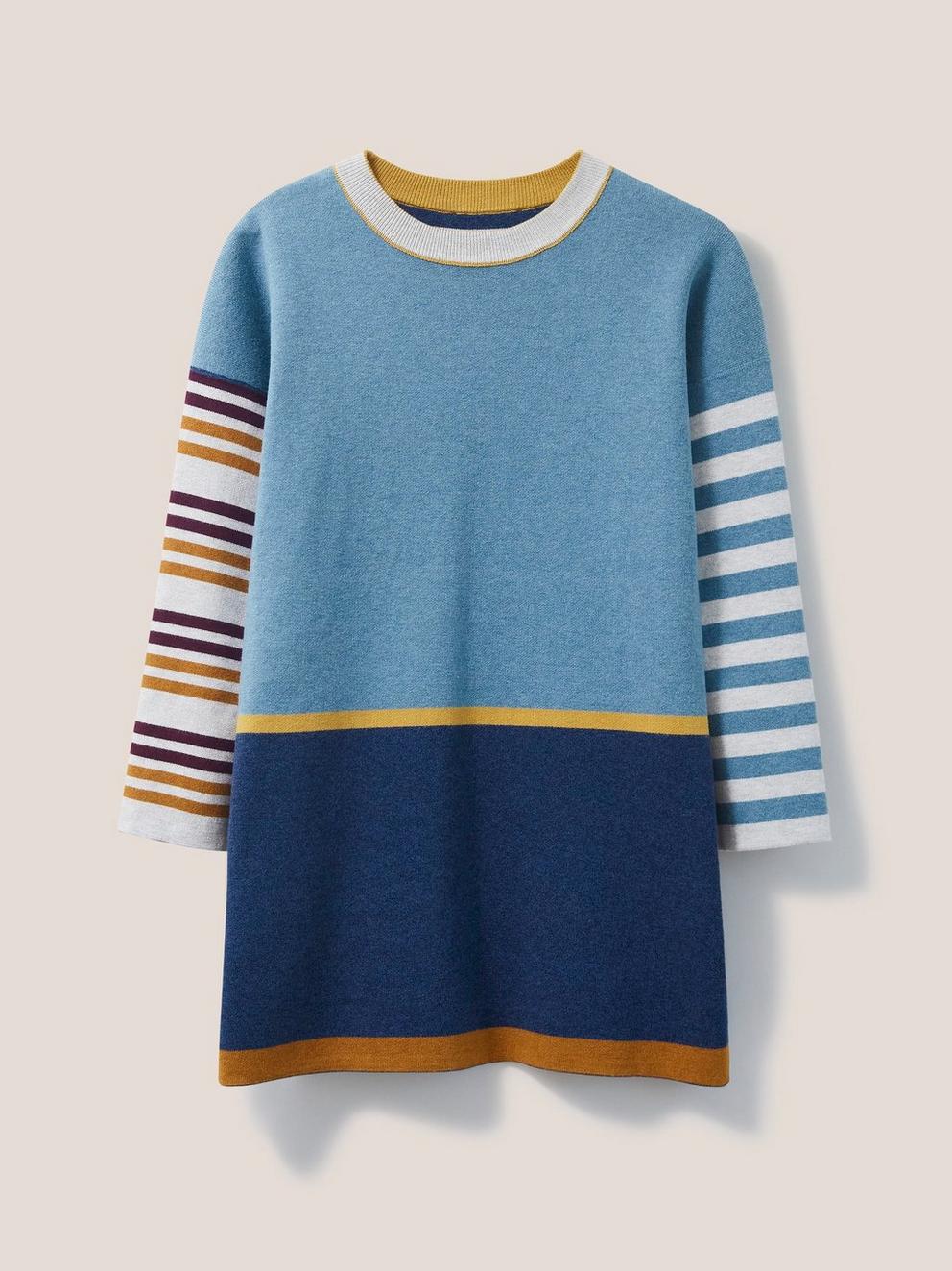 Reversible Stripe Tunic in NAVY MULTI - FLAT DETAIL