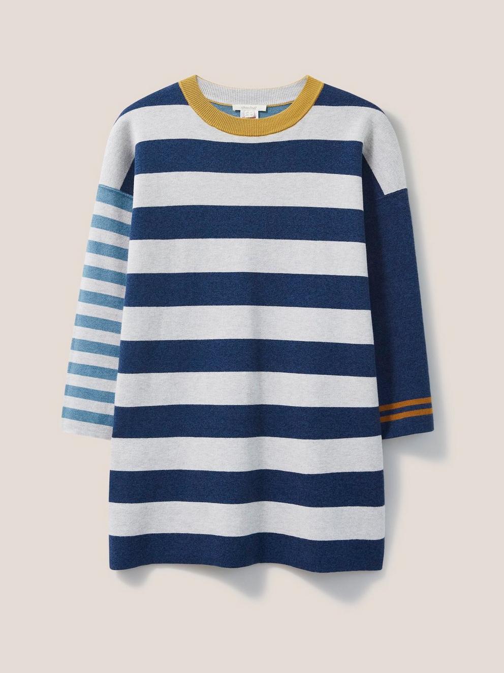 Reversible Stripe Tunic in NAVY MULTI - FLAT FRONT