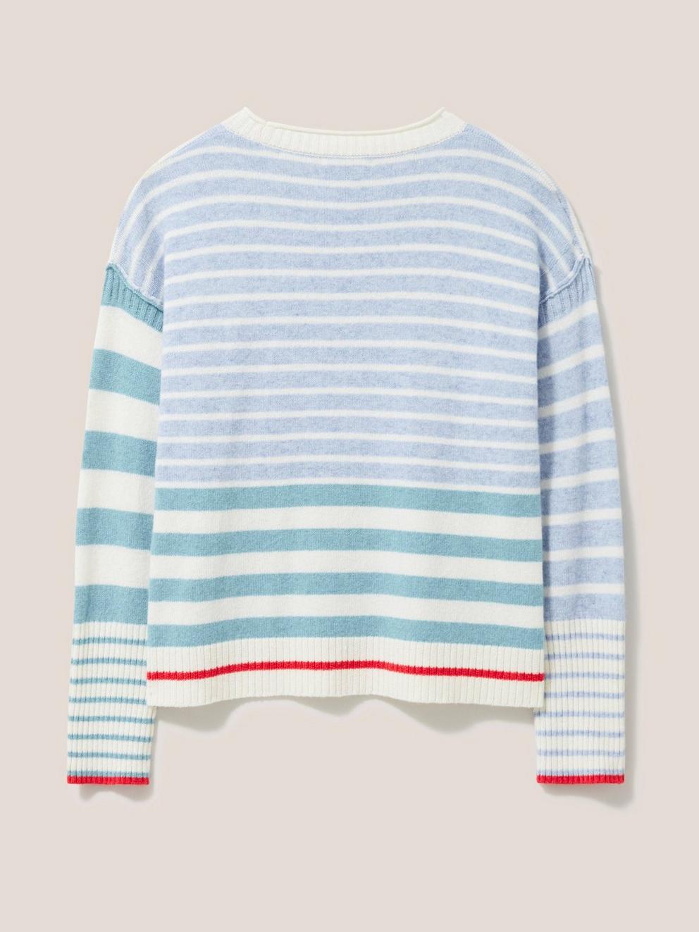 Urban Stripe Jumper in NAT MLT - FLAT BACK