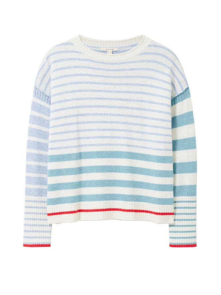 Urban Stripe Jumper in NAT MLT - FLAT FRONT