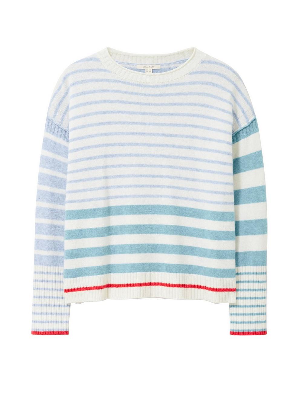 Urban Stripe Jumper in NAT MLT - FLAT FRONT