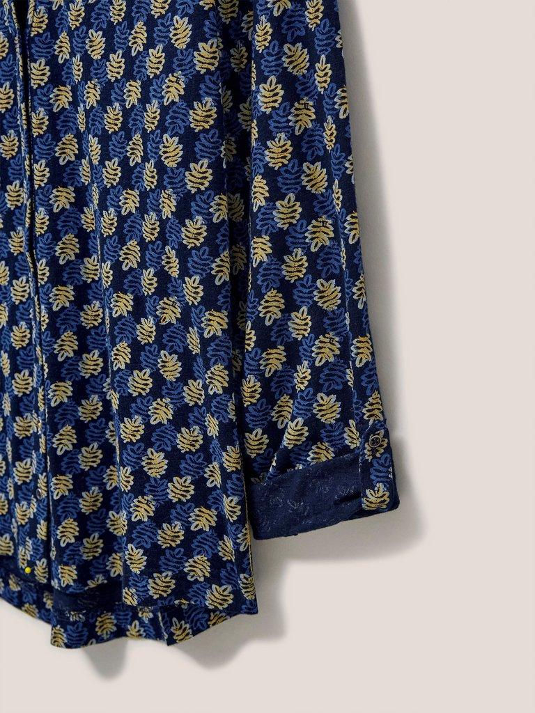 Annie Jersey Fairtrade Cotton Shirt  in BLUE MLT - FLAT DETAIL