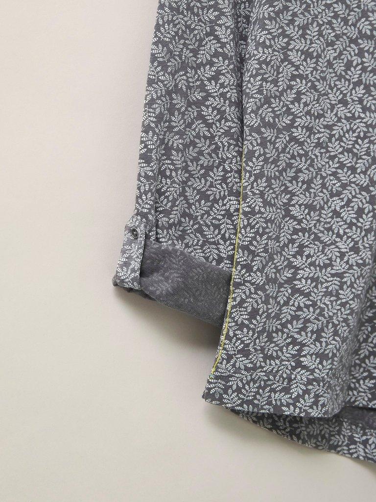 Annie Jersey Fairtrade Cotton Shirt  in GREY MLT - FLAT DETAIL