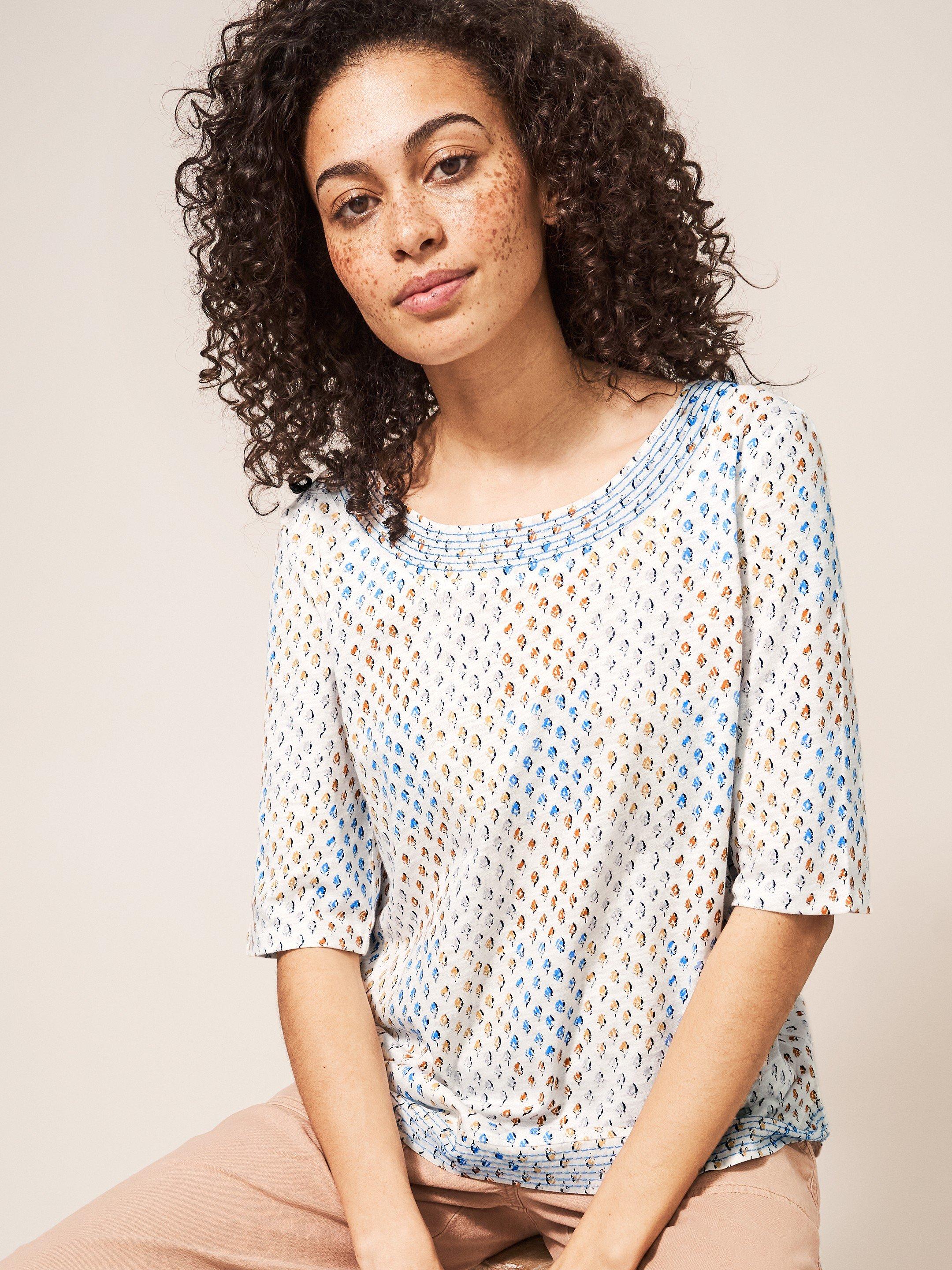Weaver Jersey Printed Tee in WHITE MLT - LIFESTYLE