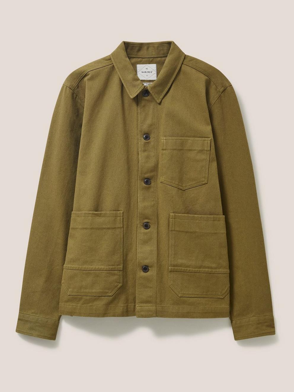 Fabien Chore Jacket in DEEP GRN - FLAT FRONT
