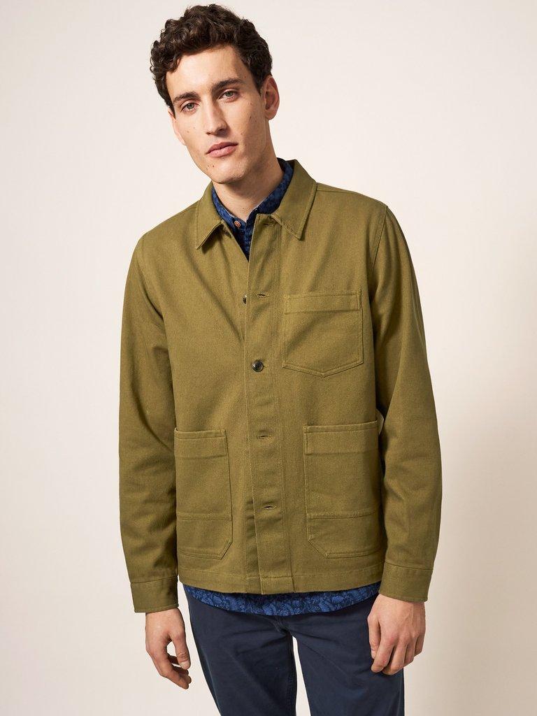 Fabien Chore Jacket in DEEP GREEN | White Stuff