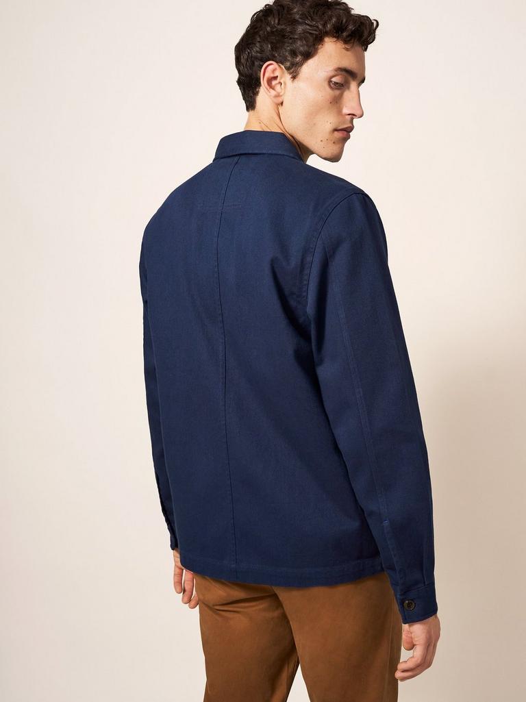 Fabien Chore Jacket in FRENCH NAVY - MODEL BACK