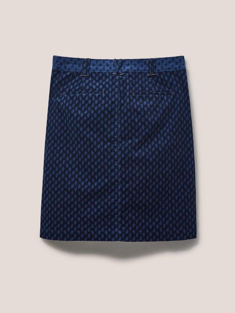 Melody Organic Cord Skirt in BLUE MLT - FLAT BACK