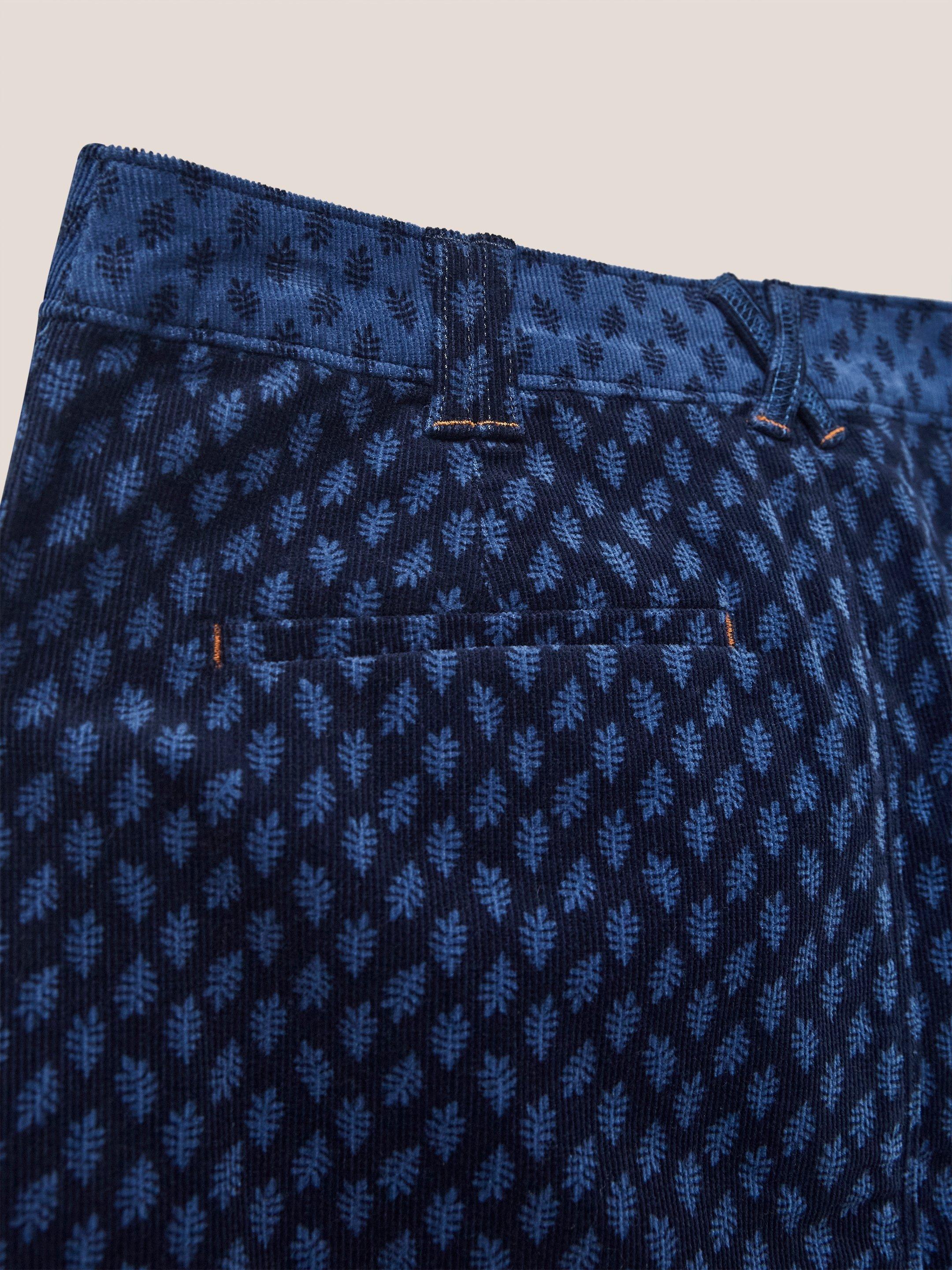 Melody Organic Cord Skirt in BLUE MLT - FLAT DETAIL