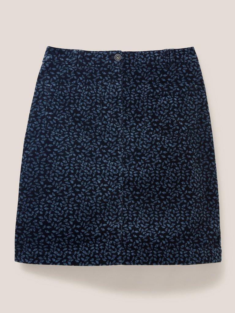 Melody Organic Cord Skirt in GREY MLT - FLAT FRONT