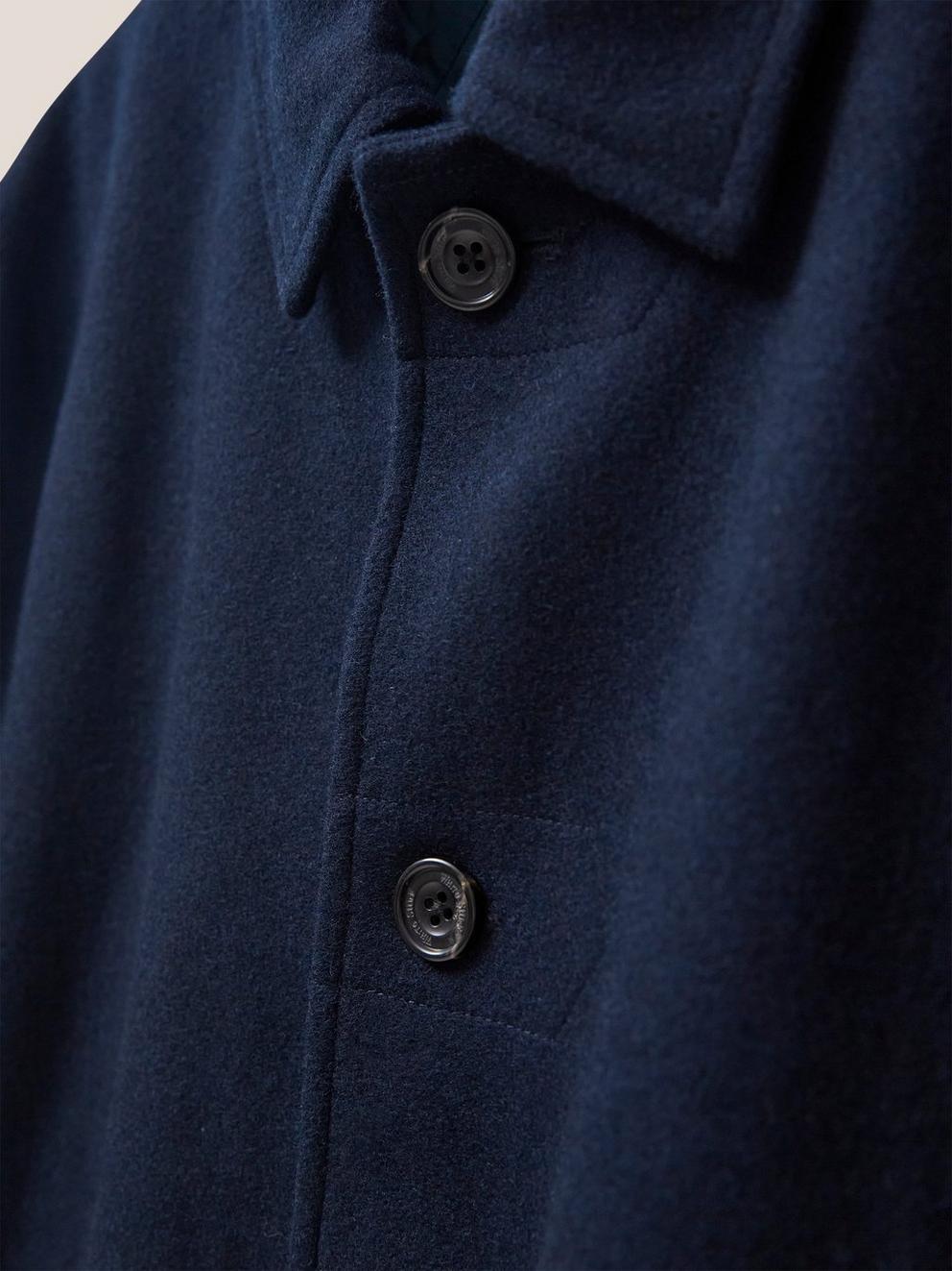 Cedar Peacoat in DARK NAVY - FLAT DETAIL