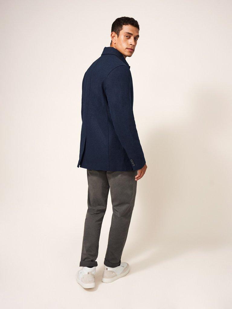 Cedar Peacoat in DARK NAVY - MODEL DETAIL