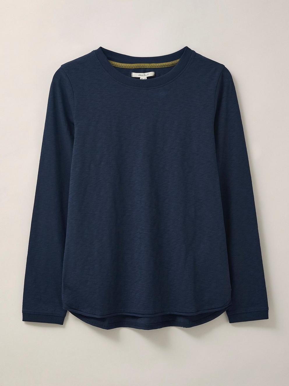Cassie Crew Tee in DARK NAVY - FLAT FRONT