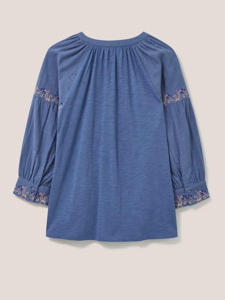Dreamer Embroidered Top in BLUE MLT - FLAT BACK