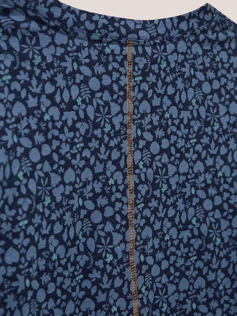 Long Sleeve Nelly Tee in NAVY MULTI - FLAT DETAIL