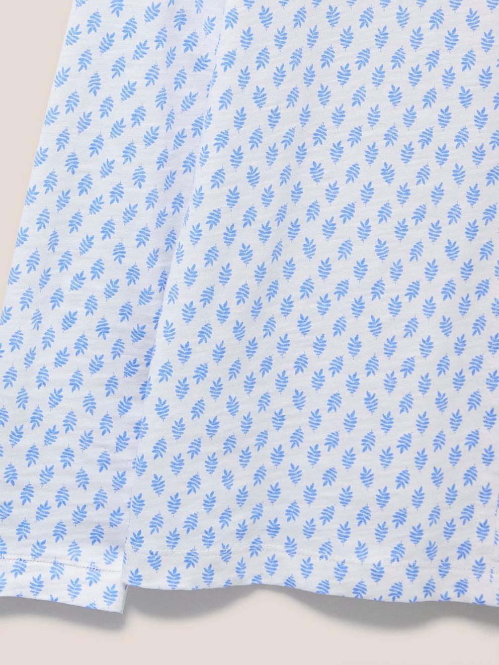 Long Sleeve Nelly Tee in WHITE MLT - FLAT DETAIL