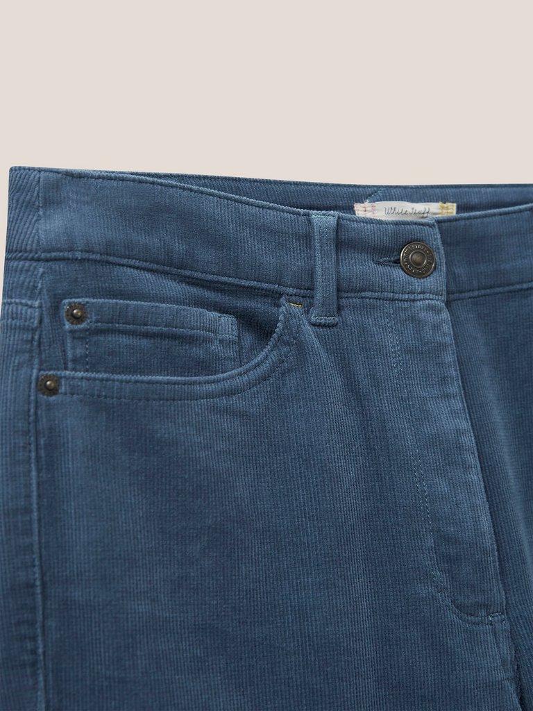 Brooke Straight Cord Trouser in DUS BLUE - FLAT DETAIL