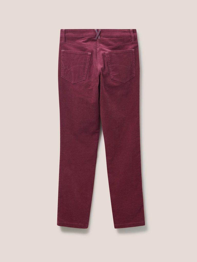 Brooke Straight Cord Trouser in DUS PINK - FLAT BACK