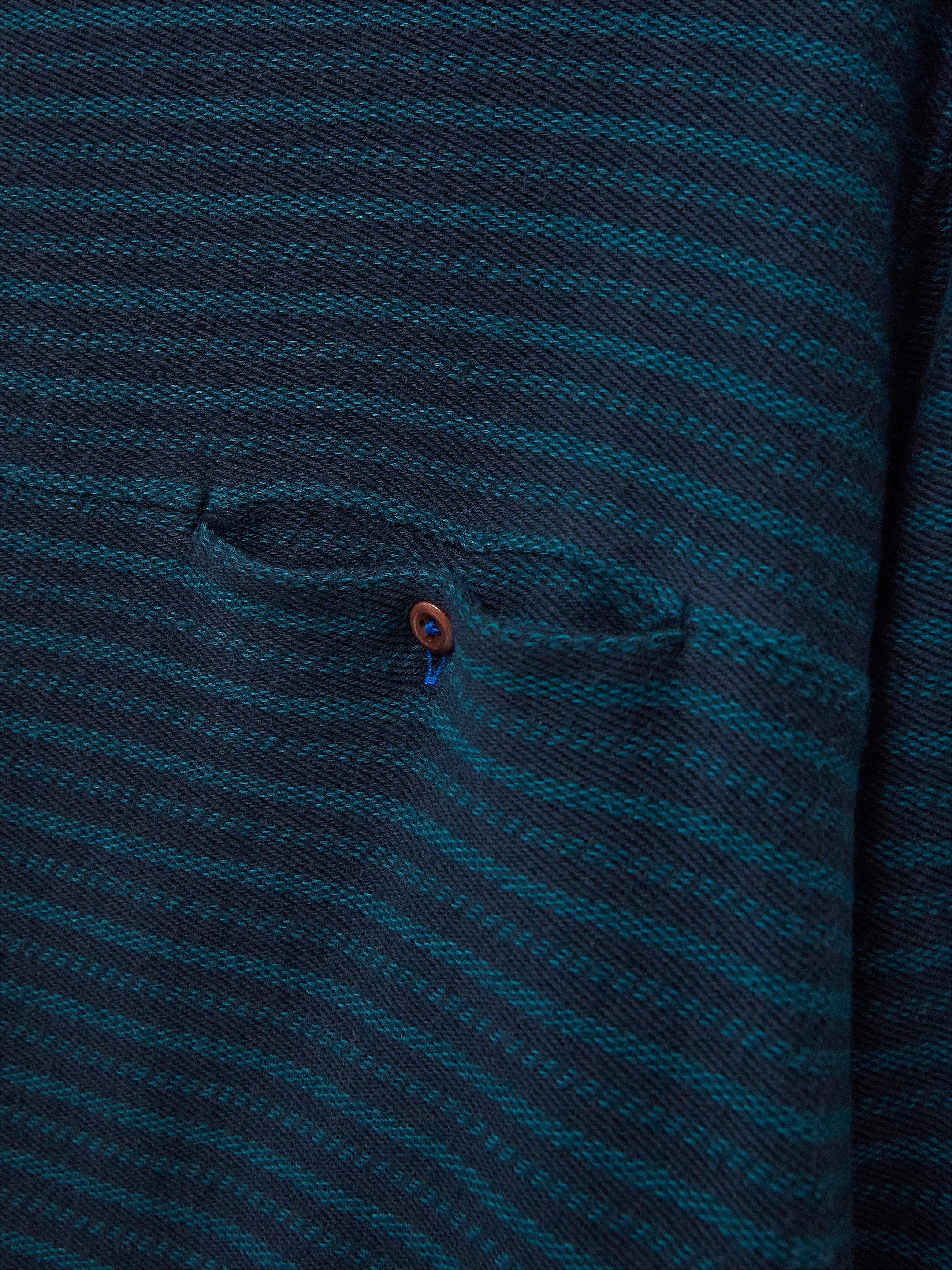 Holton Stripe Tshirt in DARK NAVY - FLAT DETAIL
