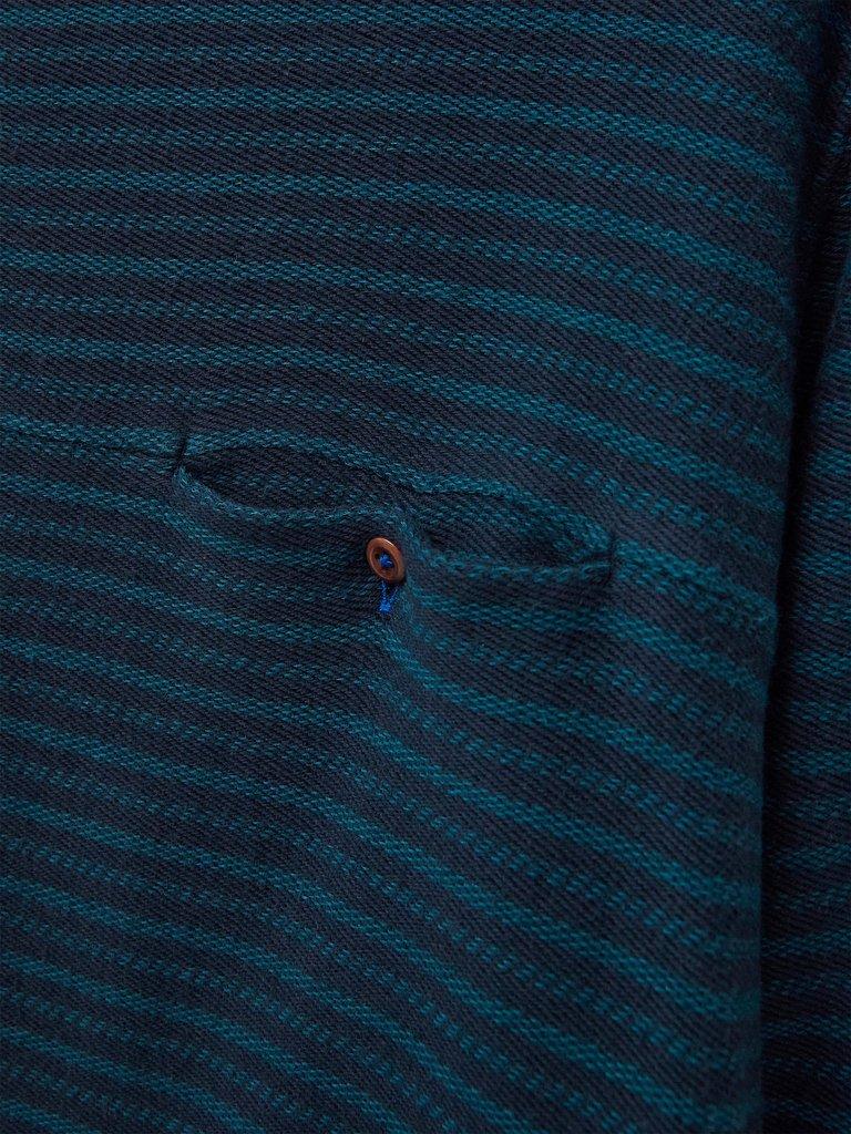 Holton Stripe Tshirt in DARK NAVY - FLAT DETAIL