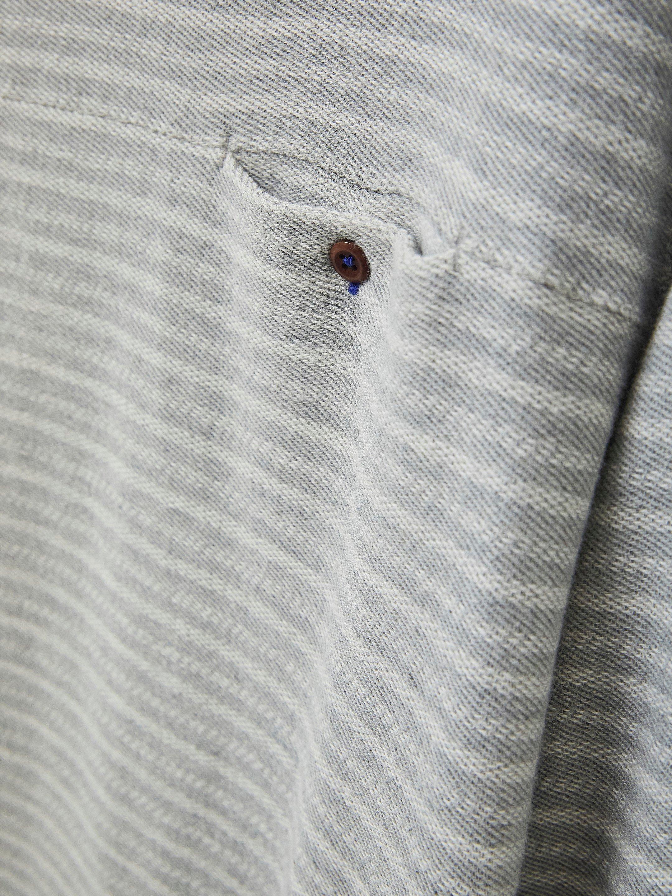 Holton Stripe Tshirt in GREY MARL - FLAT DETAIL