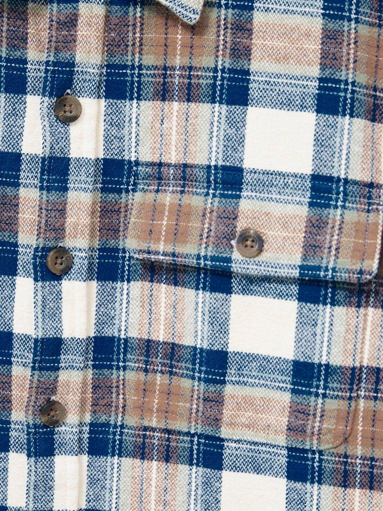 Darwen Check Overshirt in BROWN MLT - FLAT DETAIL
