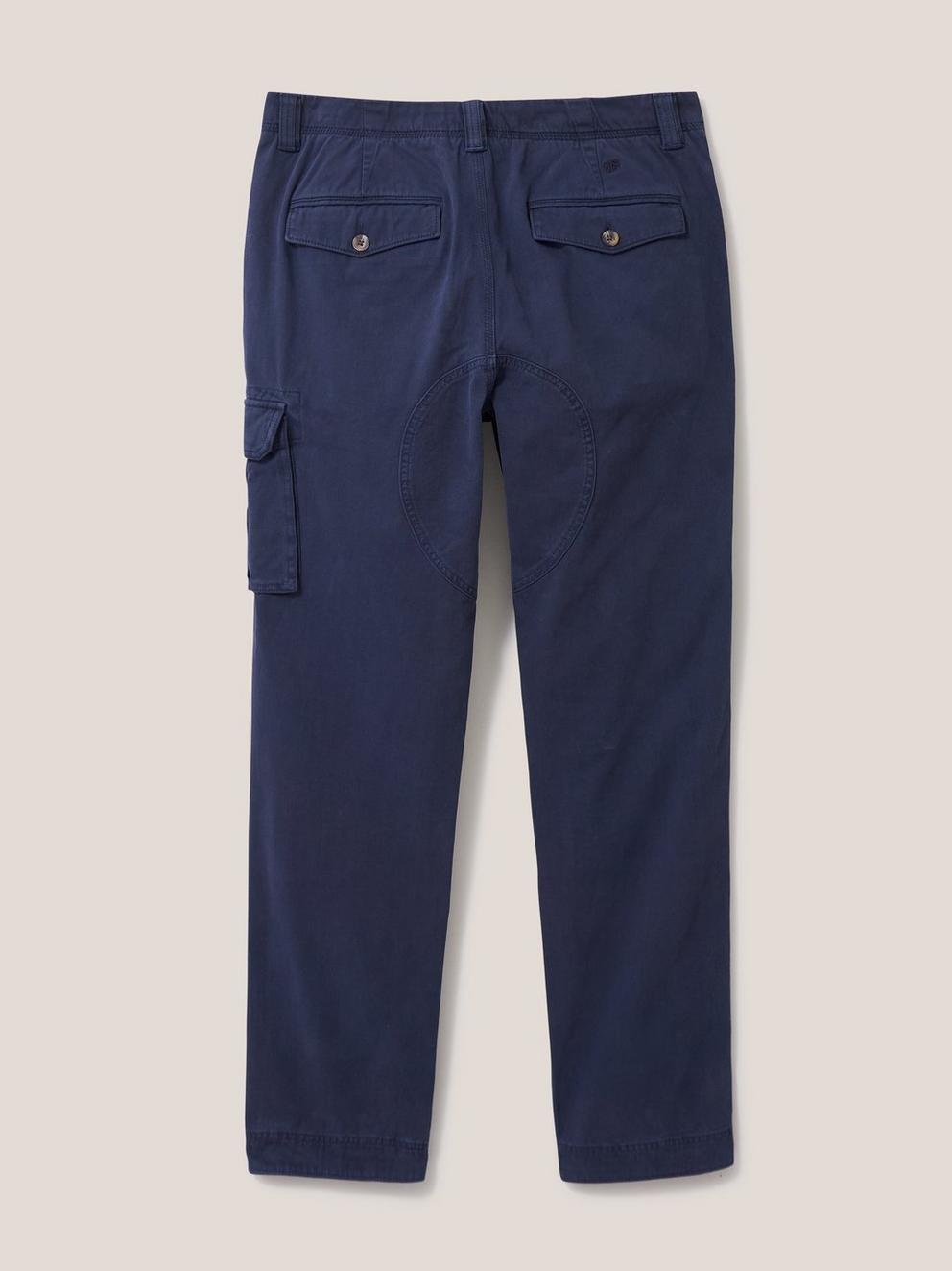 Kegworth Organic Cargo Trouser in DARK NAVY - FLAT BACK