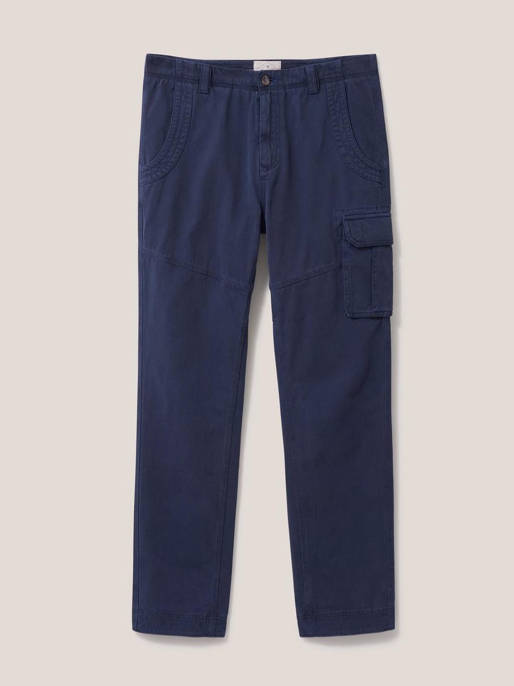 Kegworth Organic Cargo Trouser in DARK NAVY - FLAT FRONT