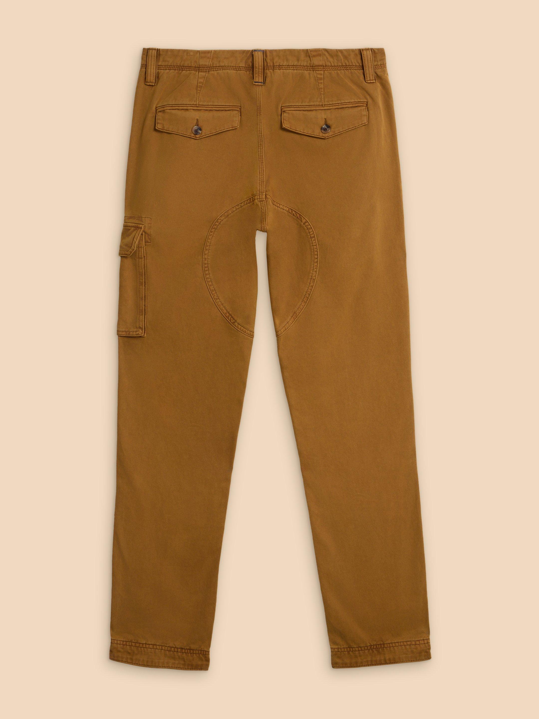 Kegworth Organic Cargo Trouser in DARK TAN - FLAT BACK