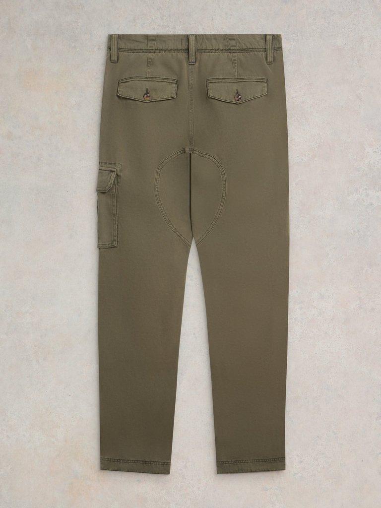 Kegworth Organic Cargo Trouser in KHAKI GRN - FLAT BACK