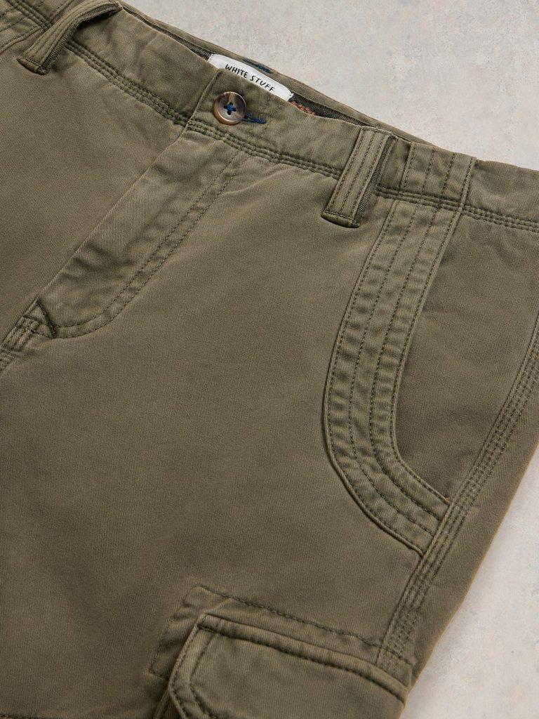 Kegworth Organic Cargo Trouser in KHAKI GRN - FLAT DETAIL