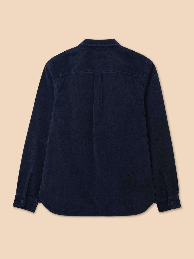 Whitwick Cord Shirt in DARK NAVY - FLAT BACK