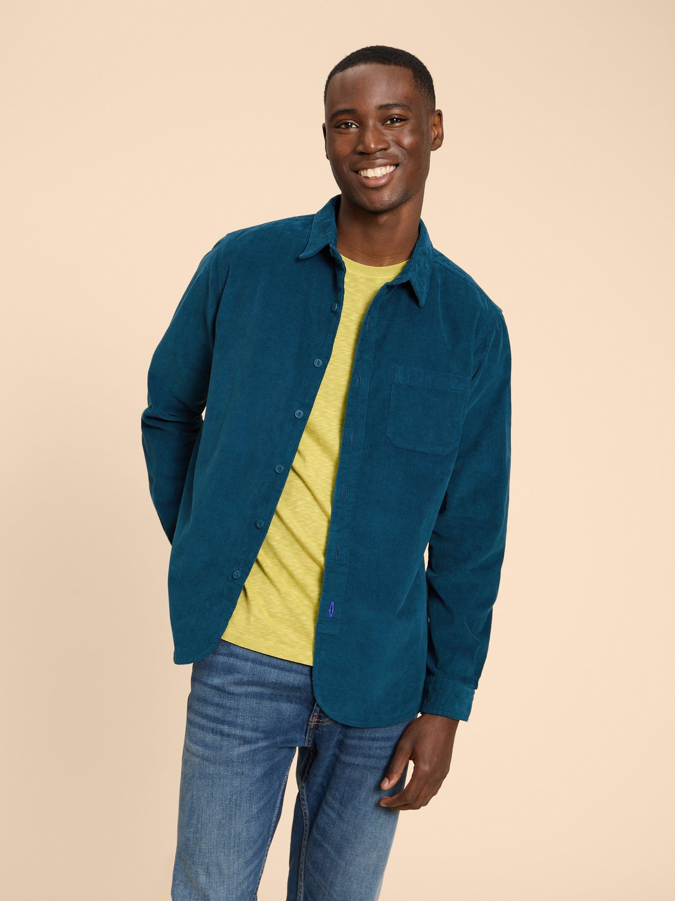 Whitwick Cord Shirt in MID TEAL - LIFESTYLE