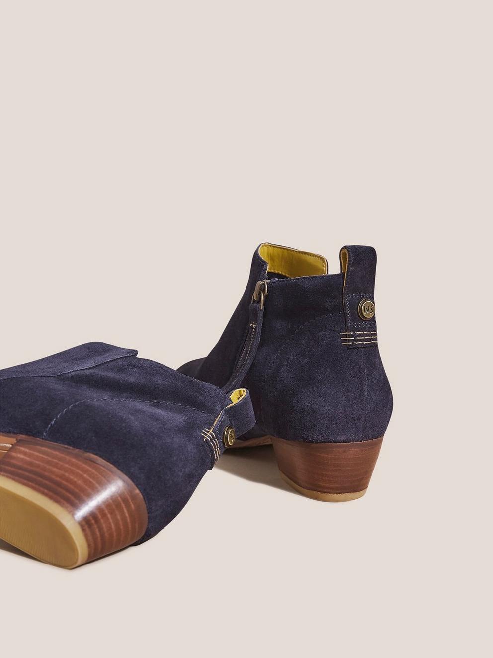 Willow Ankle Boot in DARK NAVY - FLAT BACK