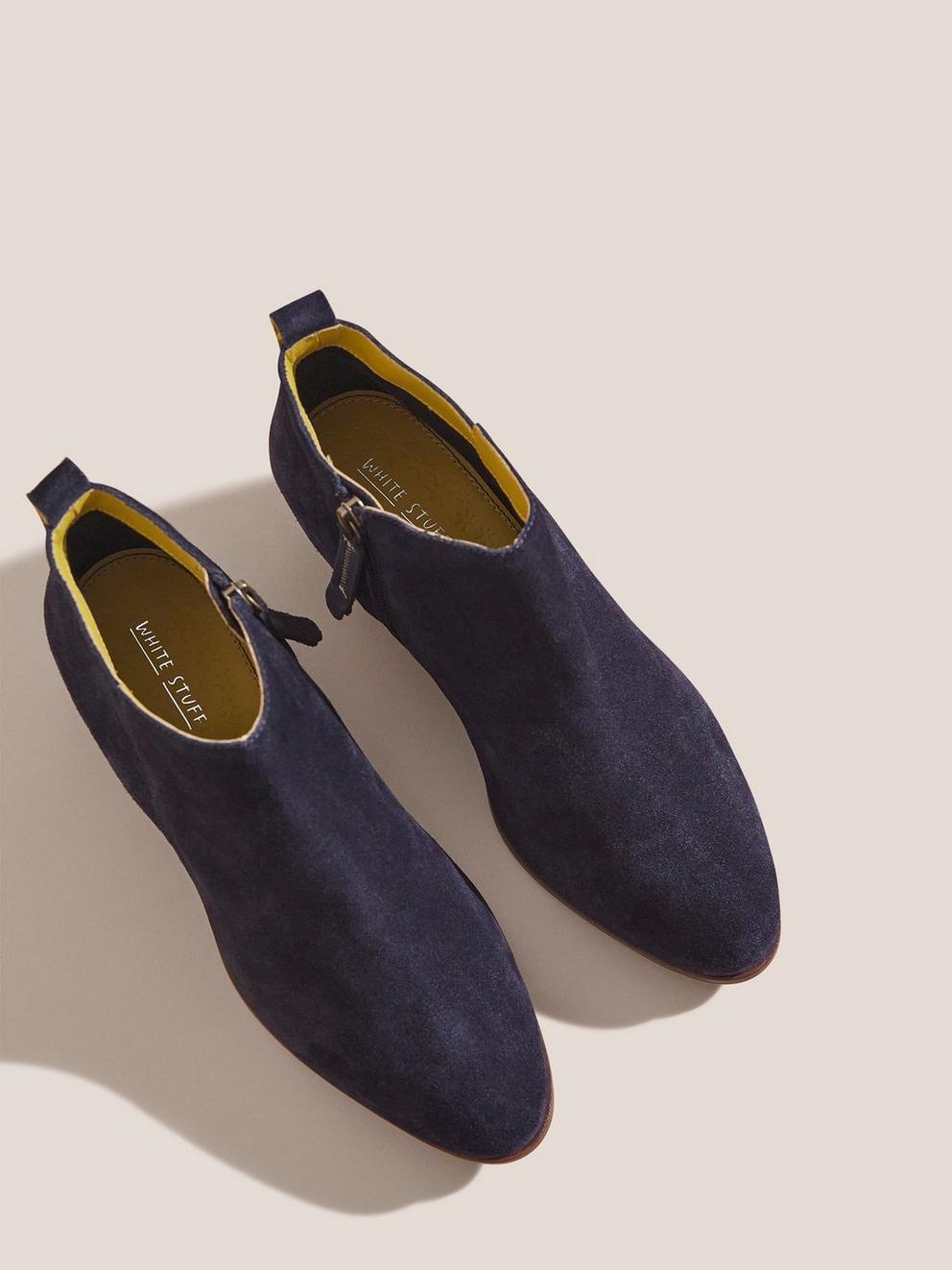Willow Ankle Boot in DARK NAVY - FLAT DETAIL