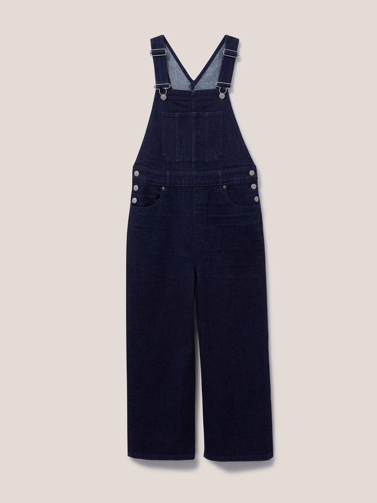 Debbie Jersey Dungaree in MID DENIM