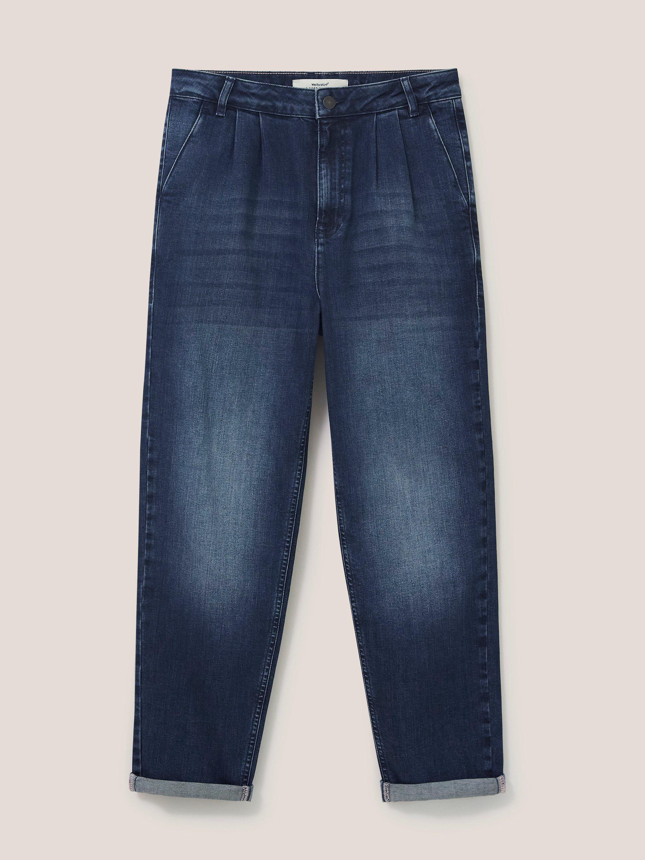 Tammy Denim Chino in MID DENIM - FLAT FRONT